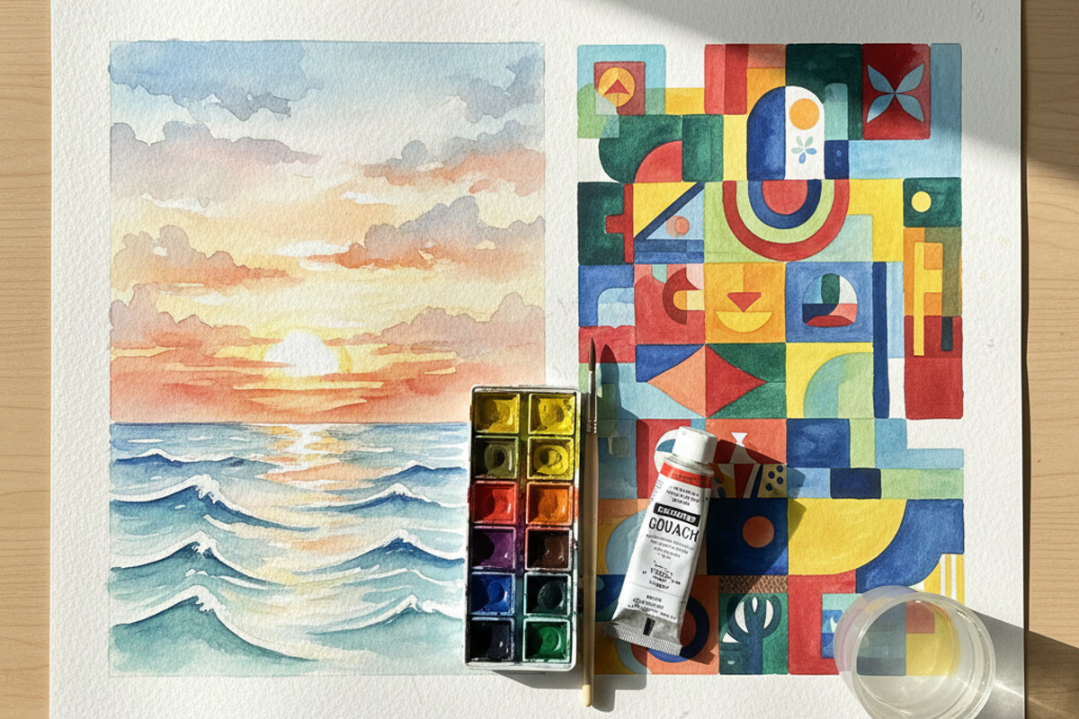 Quelle est la différence entre la gouache et l’aquarelle ?